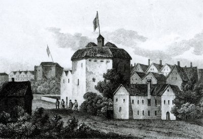 The Globe Theatre on the Bankside as it Appeared in the Reign of James I, 1672 by English School